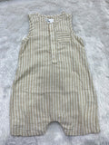 Beige stripes Half jumpsuit