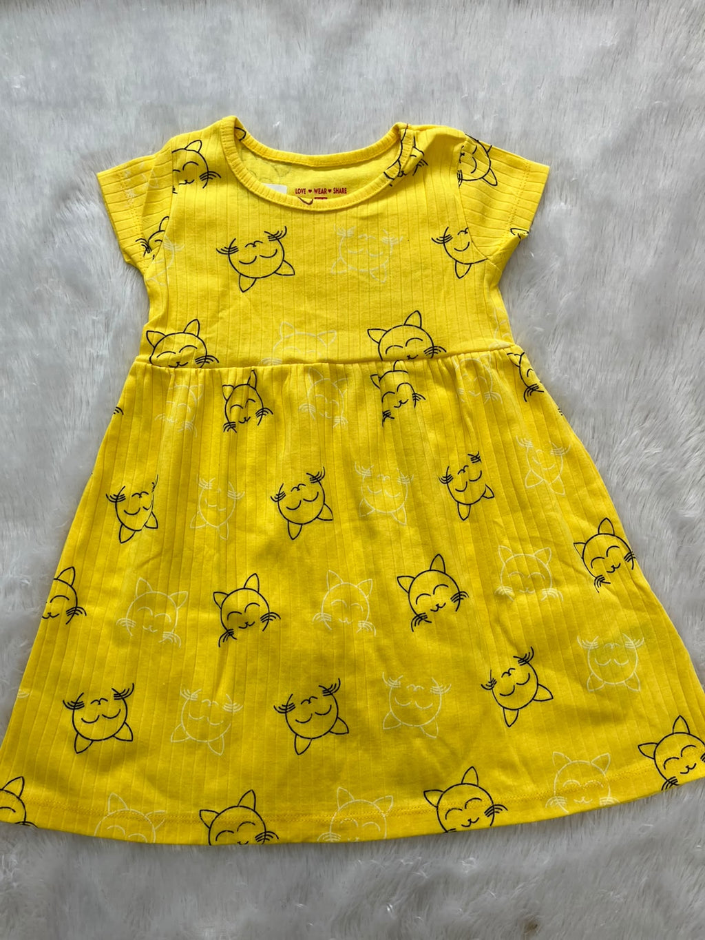Yellow Ribbed Frock