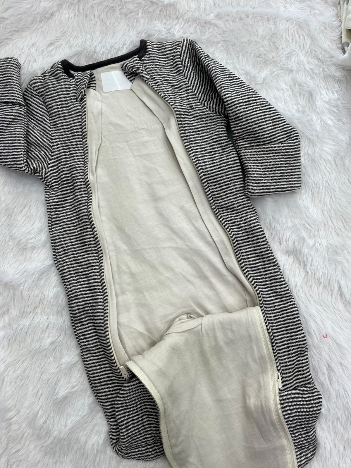 Two side zipper quilted Romper