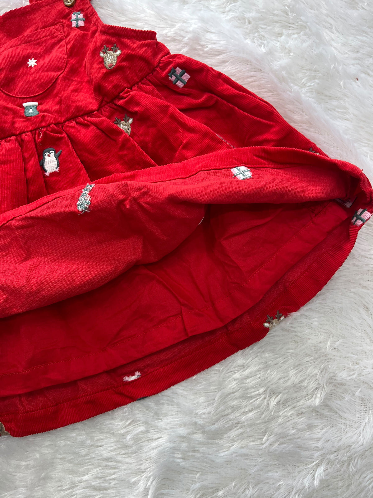 Red corduroy frock