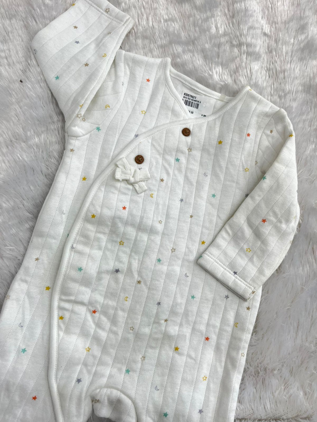 White star and moon quilted