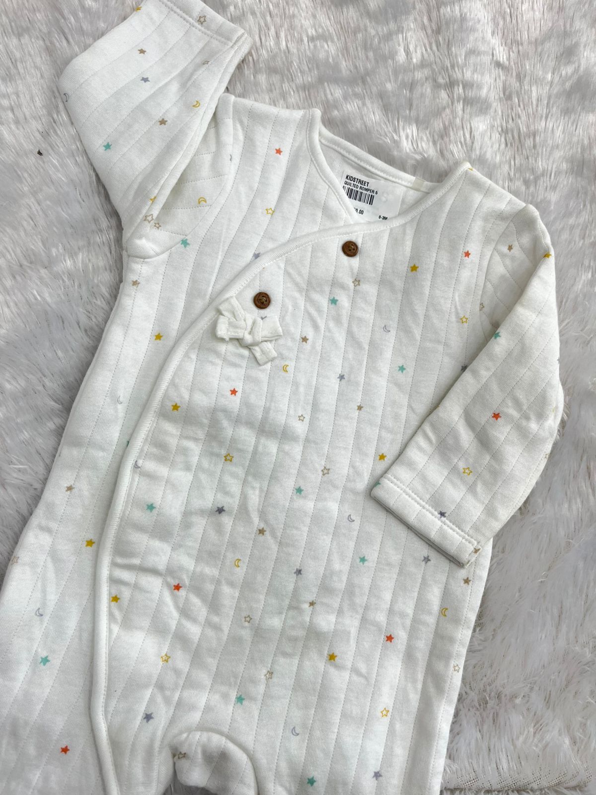 White star and moon quilted