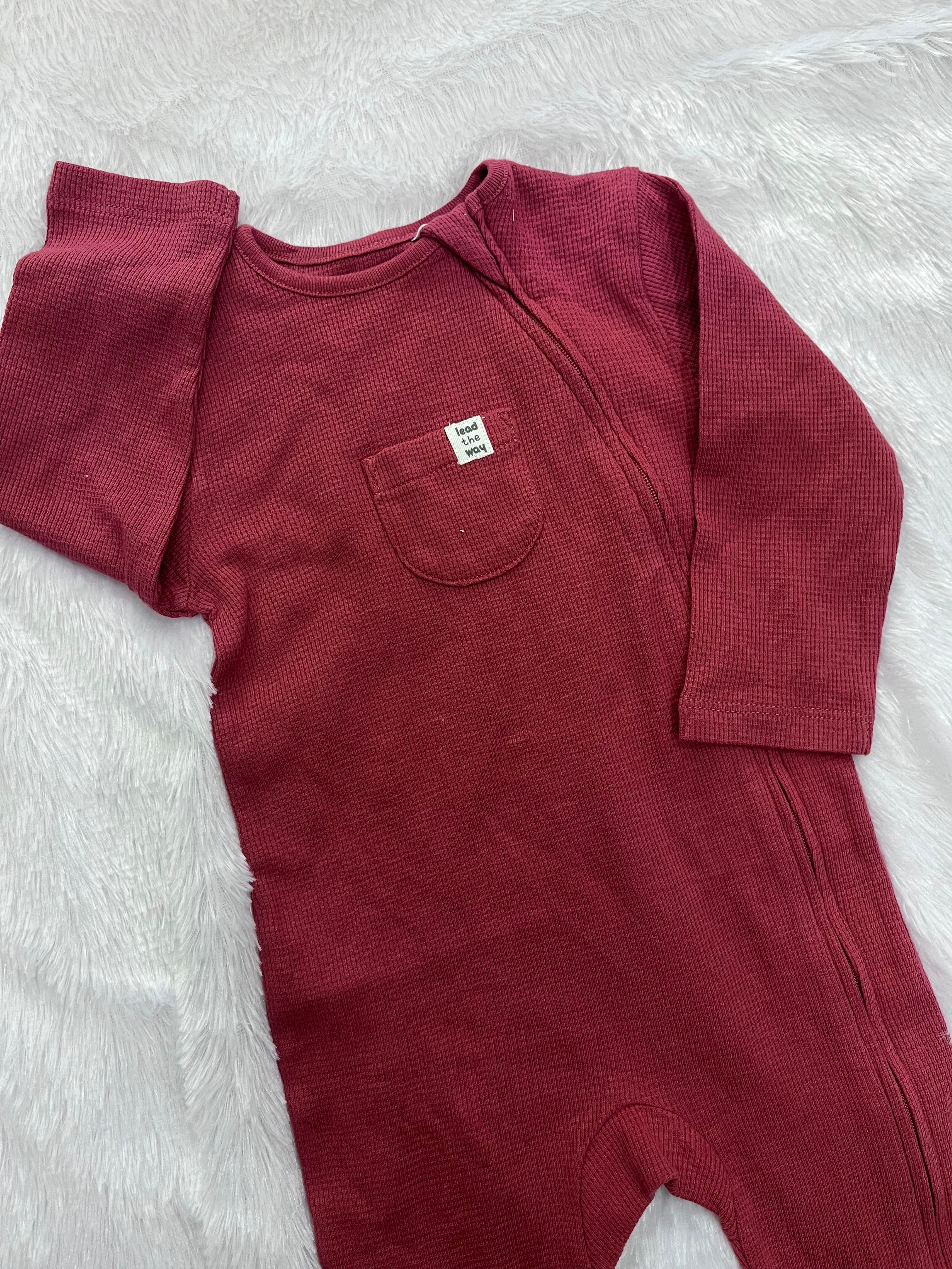 Ribbed Two Way Zipper Romper-1428