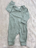 Ribbed Romper with frills
