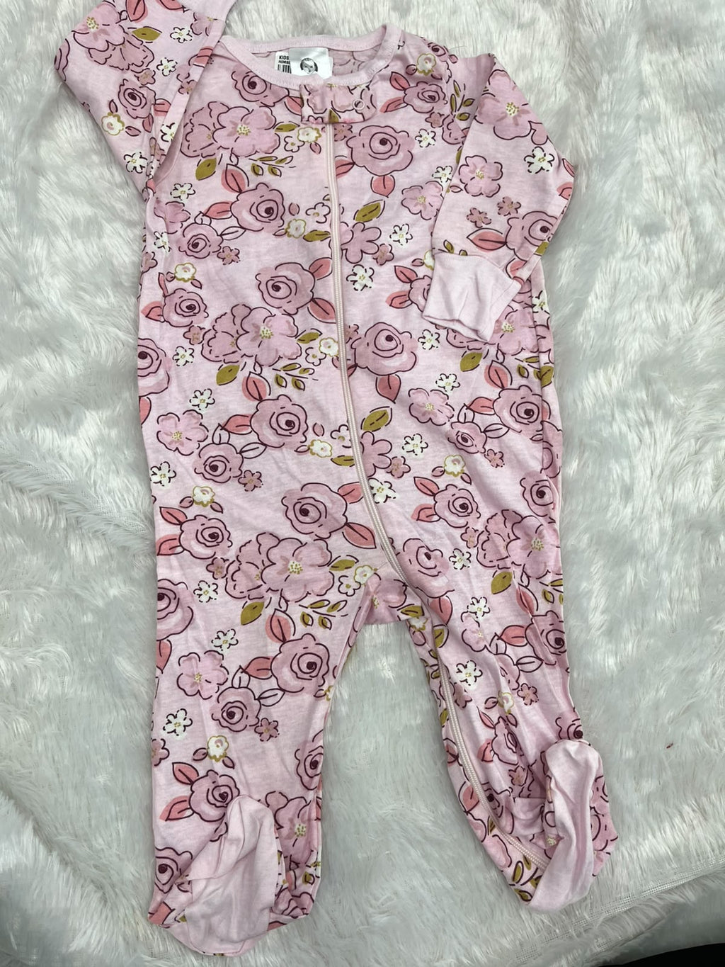 Pink rosette romper