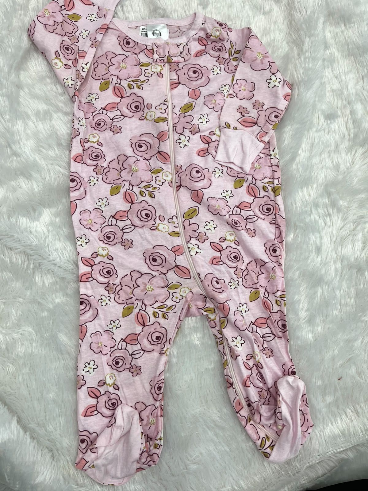 Pink rosette romper