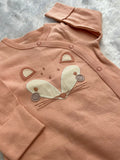 Cute Peach animal theme romper
