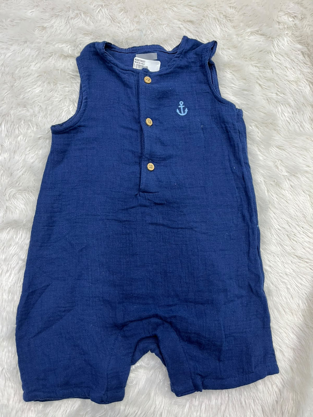 Muslin Half jumpsuits - Navy blue