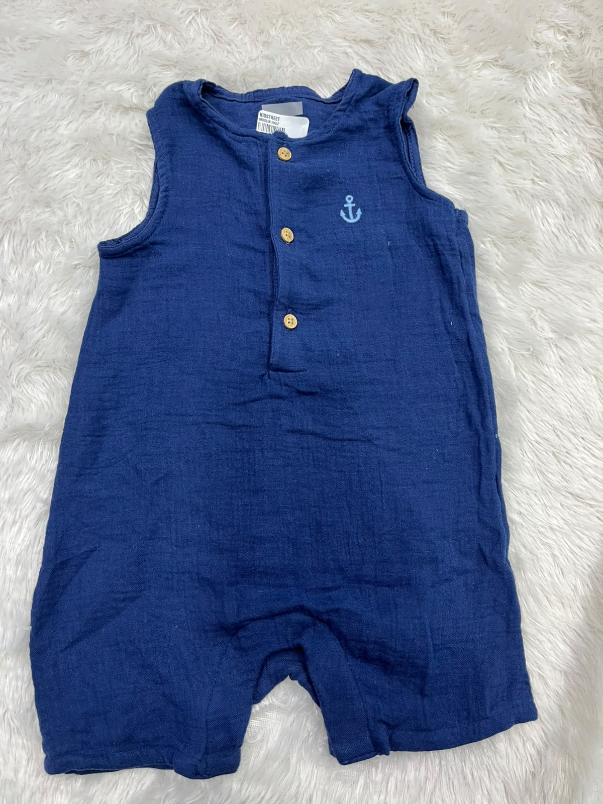 Muslin Half jumpsuits - Navy blue