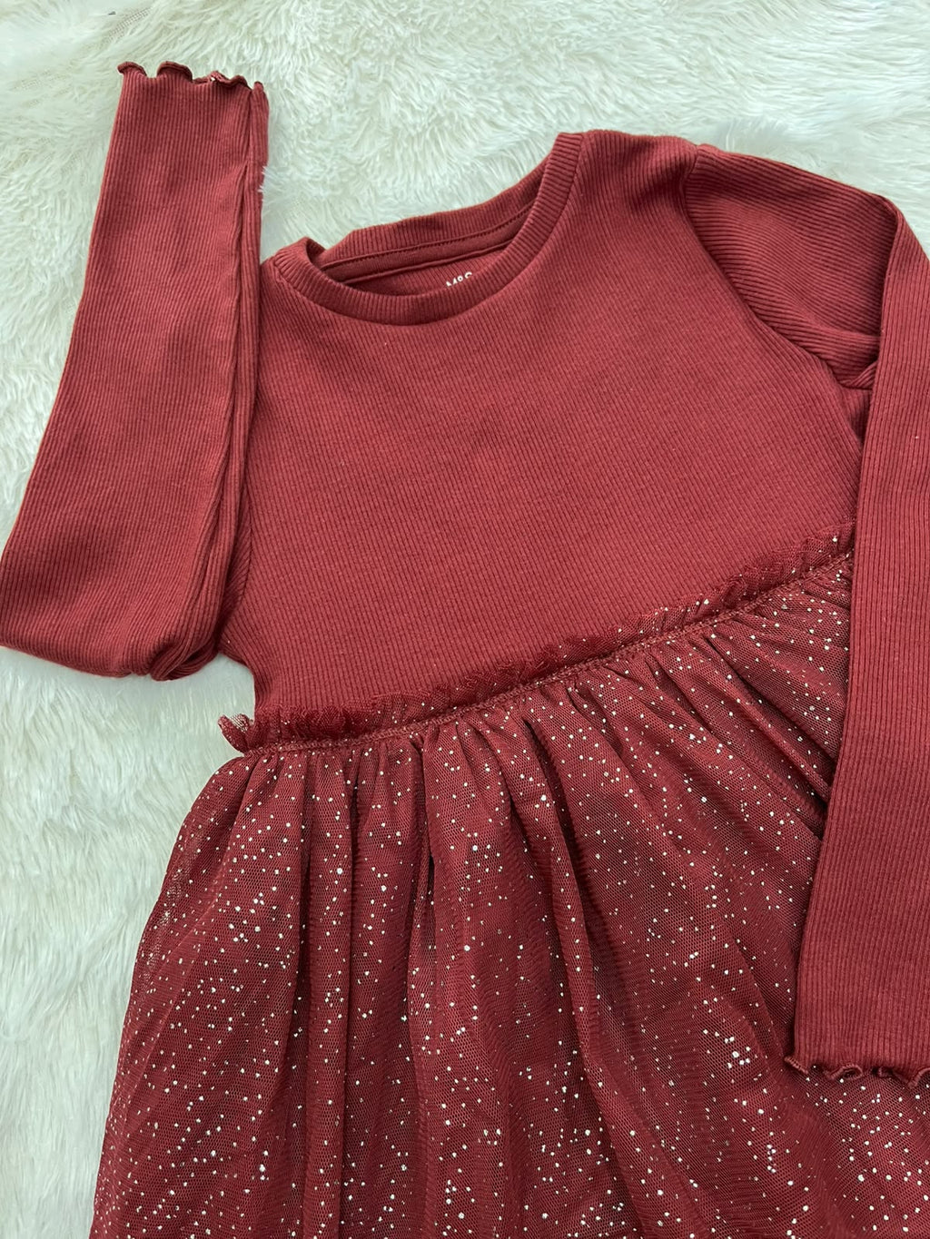 Party wear frock-Meroon Navy blue and Lavender