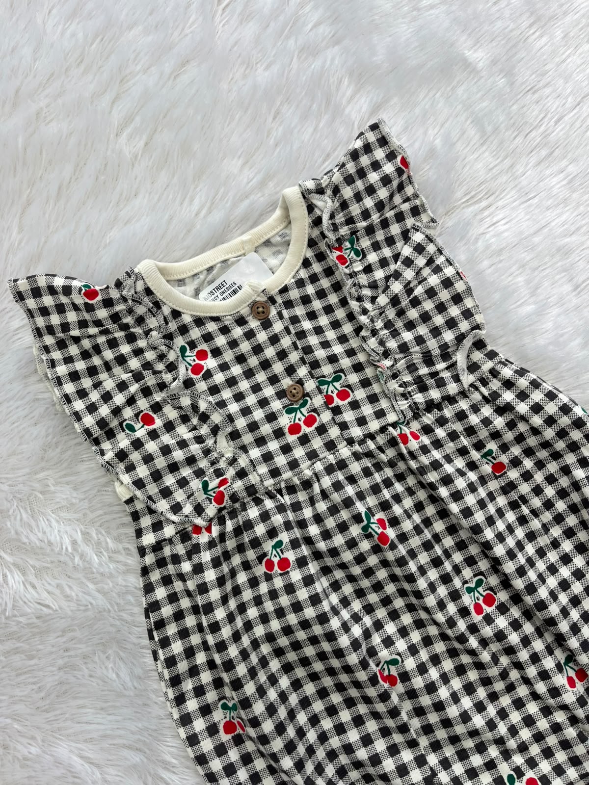 Checkered cute onesie
