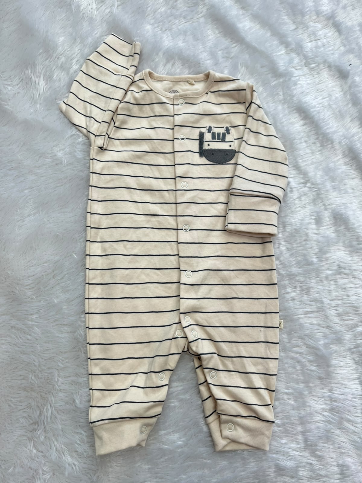 Striped Non footed Romper