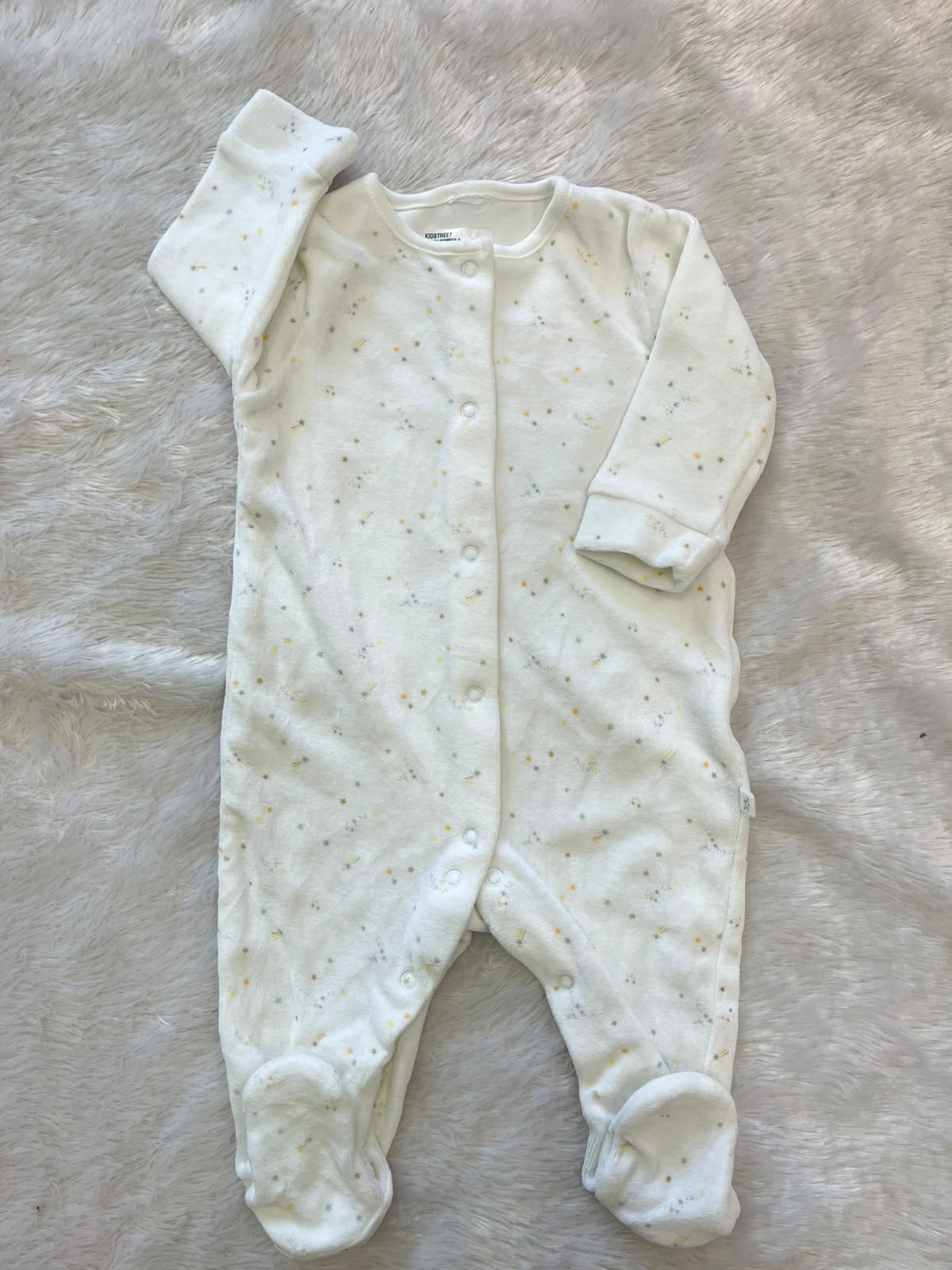 White stars velvet Romper