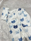 Blue teddy romper