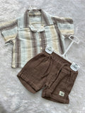 Stripe shirt with shorts