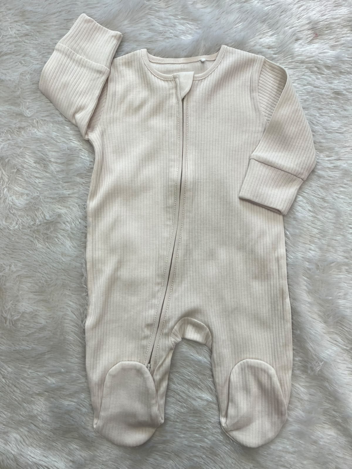 Light pink Ribbed Romper