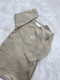 Ribbed two way zipper Romper-1428