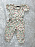 Girls floral dungarees