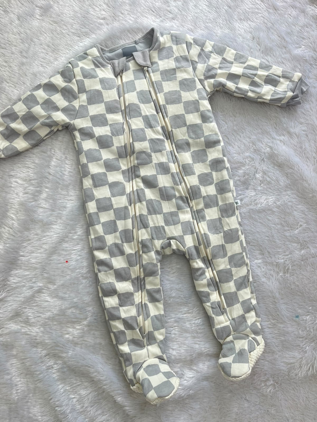 Ash checkered quilted Romper