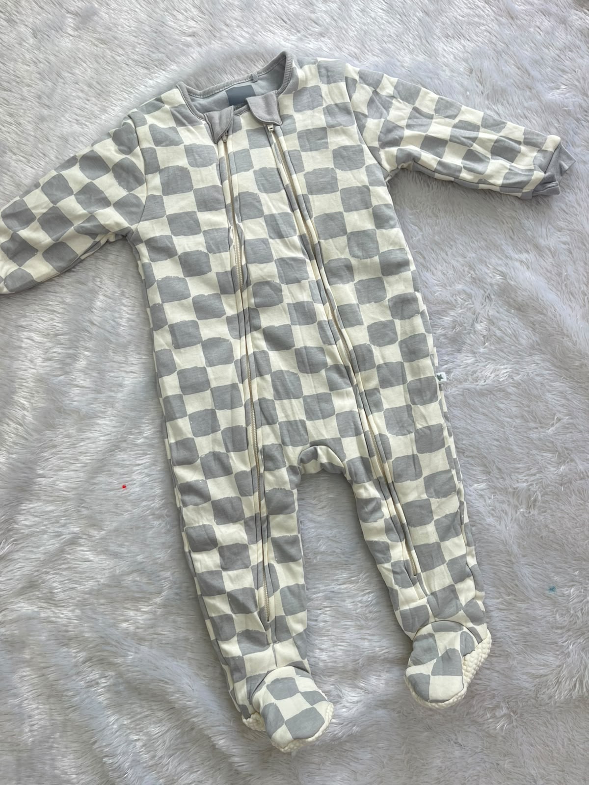 Ash checkered quilted Romper