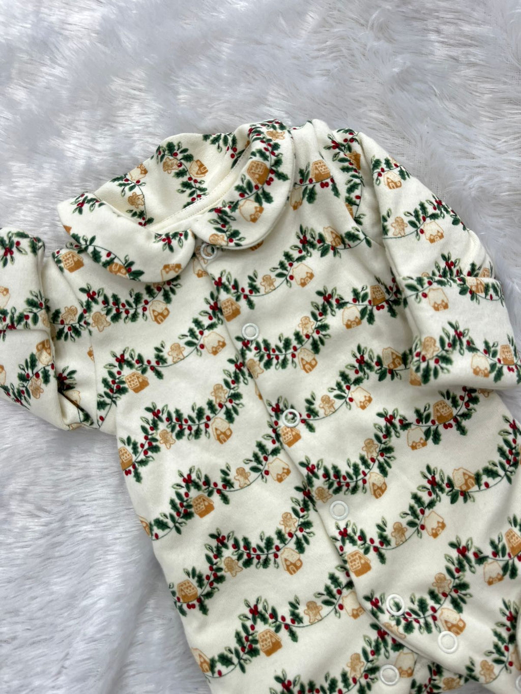 Christmas theme quilted Romper