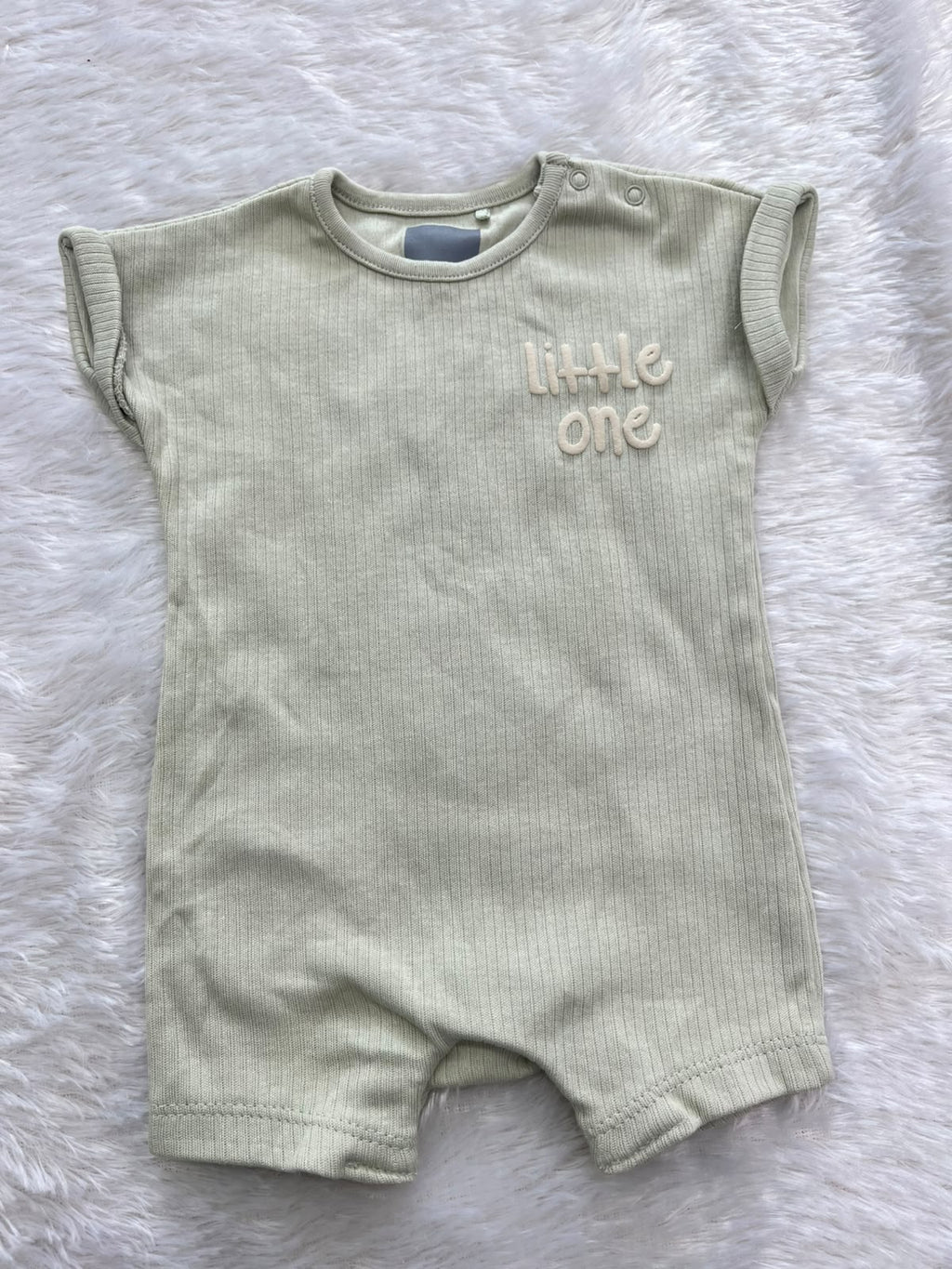 Pastel green little one half jumpsuit