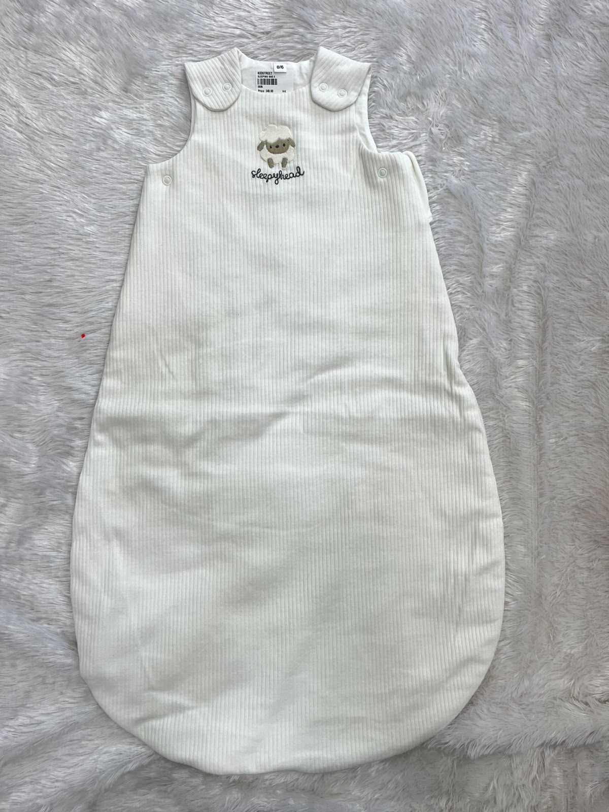 Sleepy head white sleeping bag