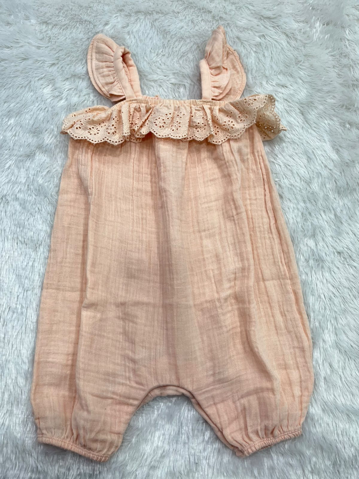 Muslin Frill Dungaree-2