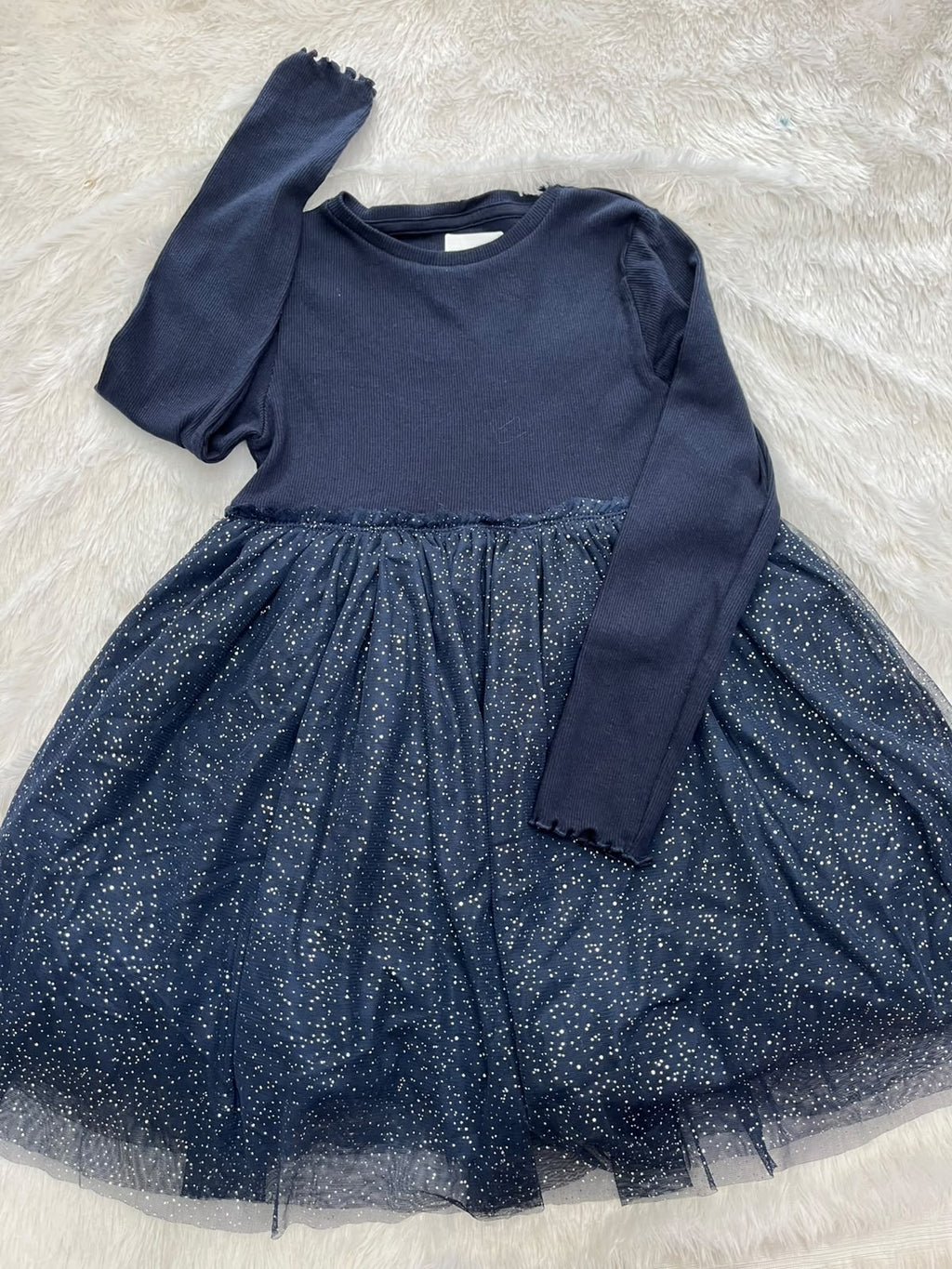 Party wear frock-Meroon Navy blue and Lavender