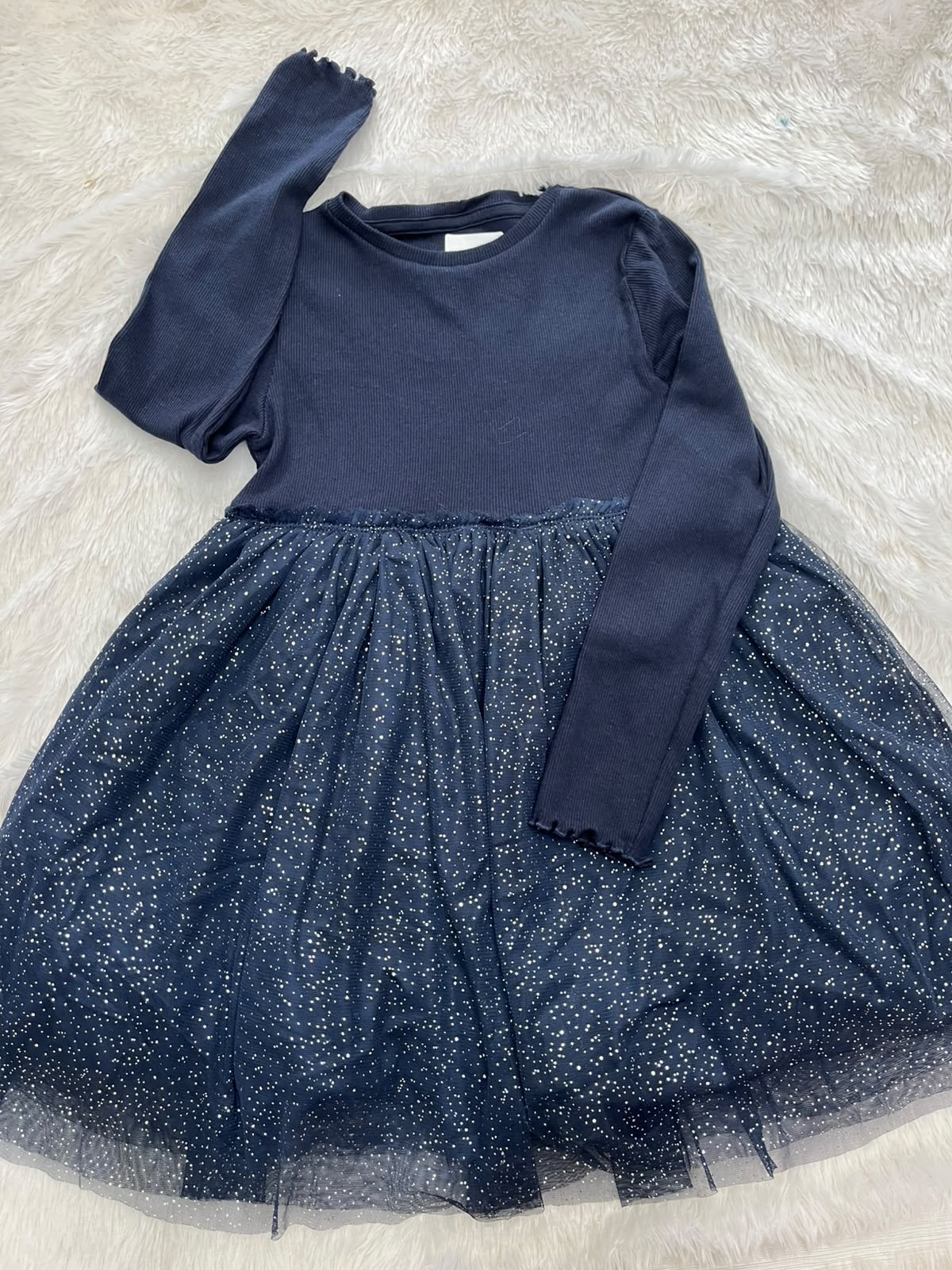 Party wear frock-Meroon Navy blue and Lavender