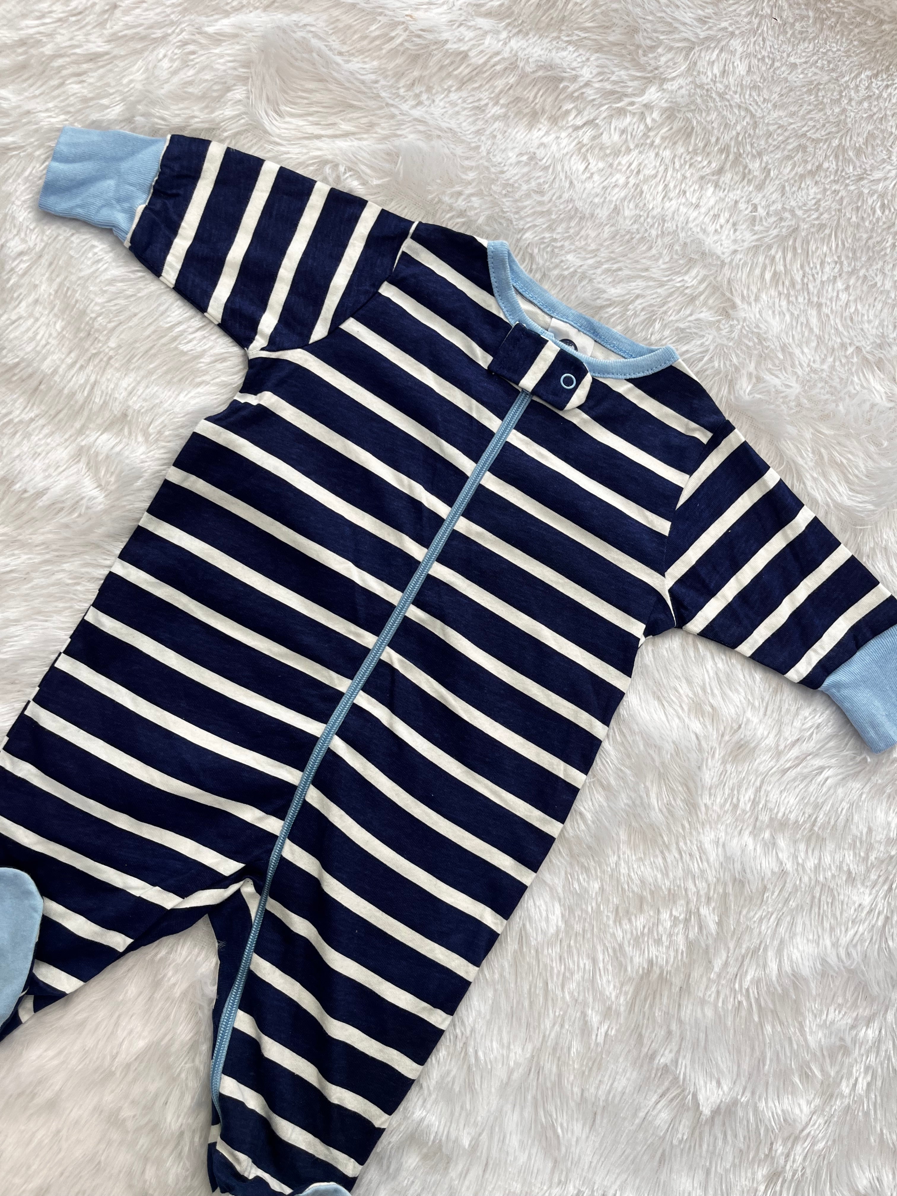 New born striped romper
