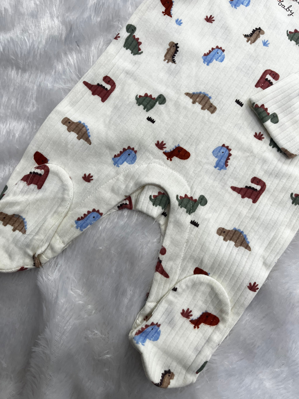 Ribbed Dino Romper