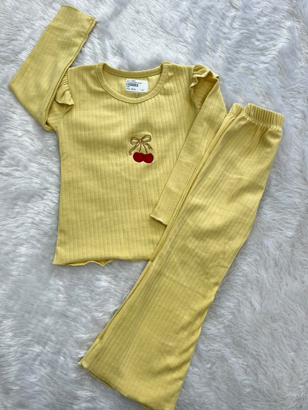 Mustard yellow Ribbed Co ords- 2136
