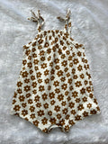 Fancy onesie-Brown floral