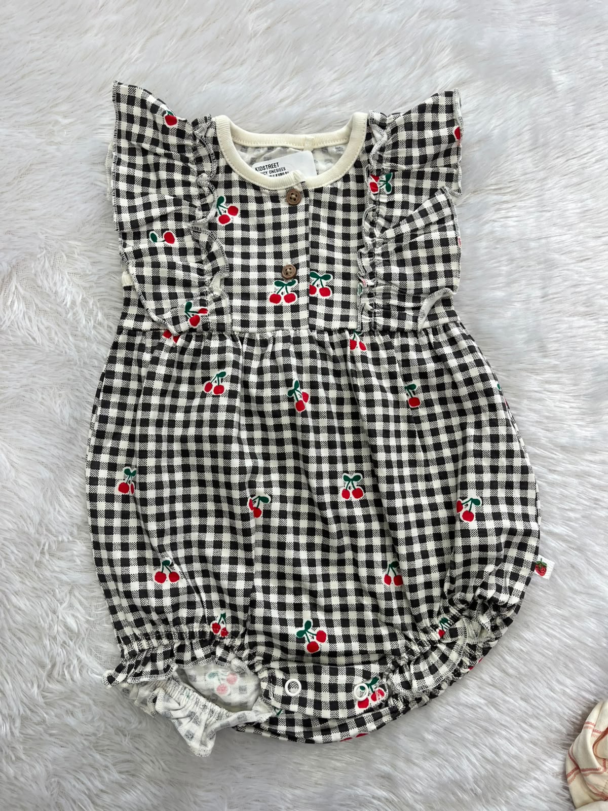 Checkered cute onesie
