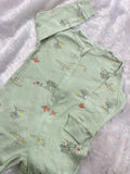 Pastel green Zipper Romper