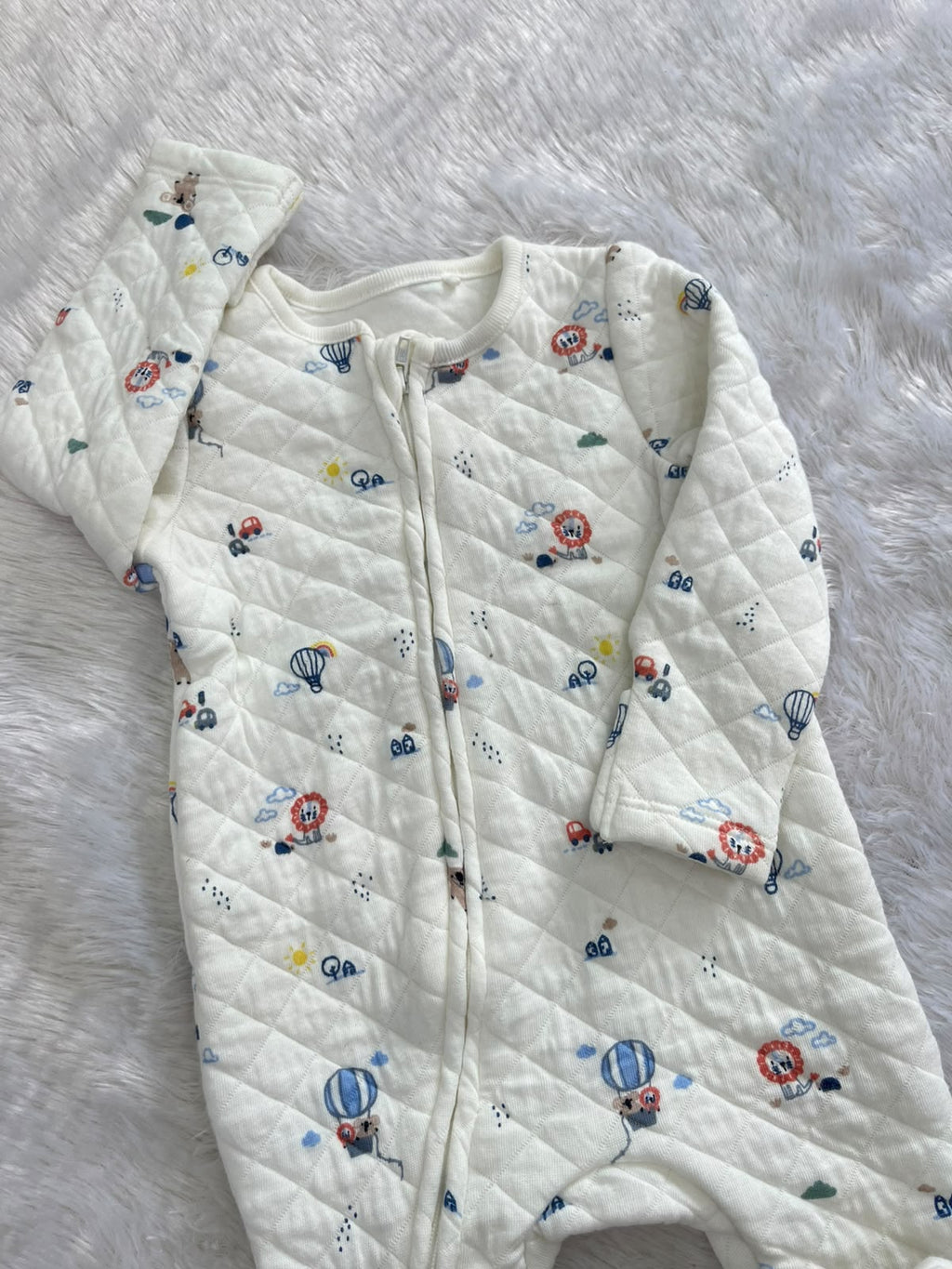 Quilted Zipper Romper