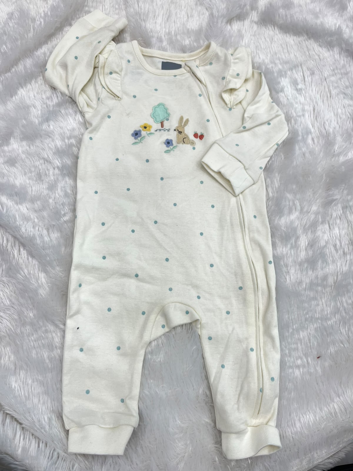 Embroidered Non footed Romper