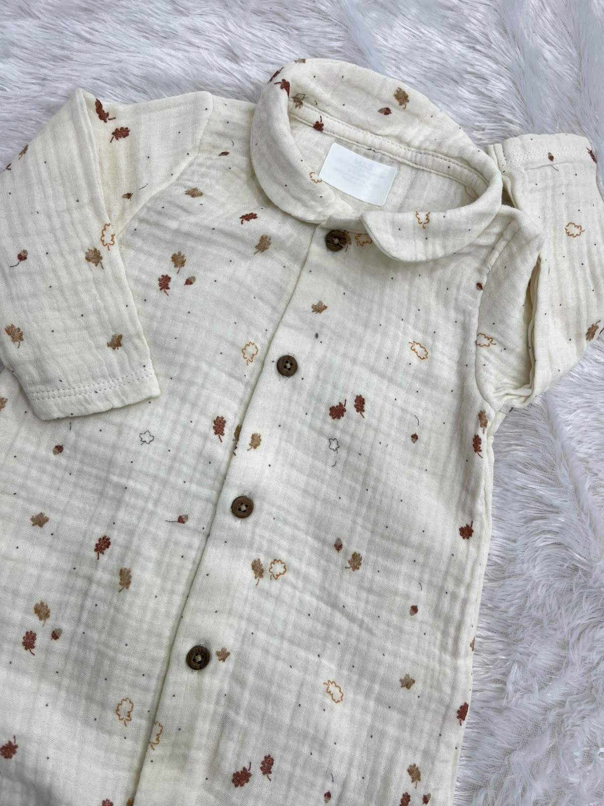 Muslin Dungaree - ivory