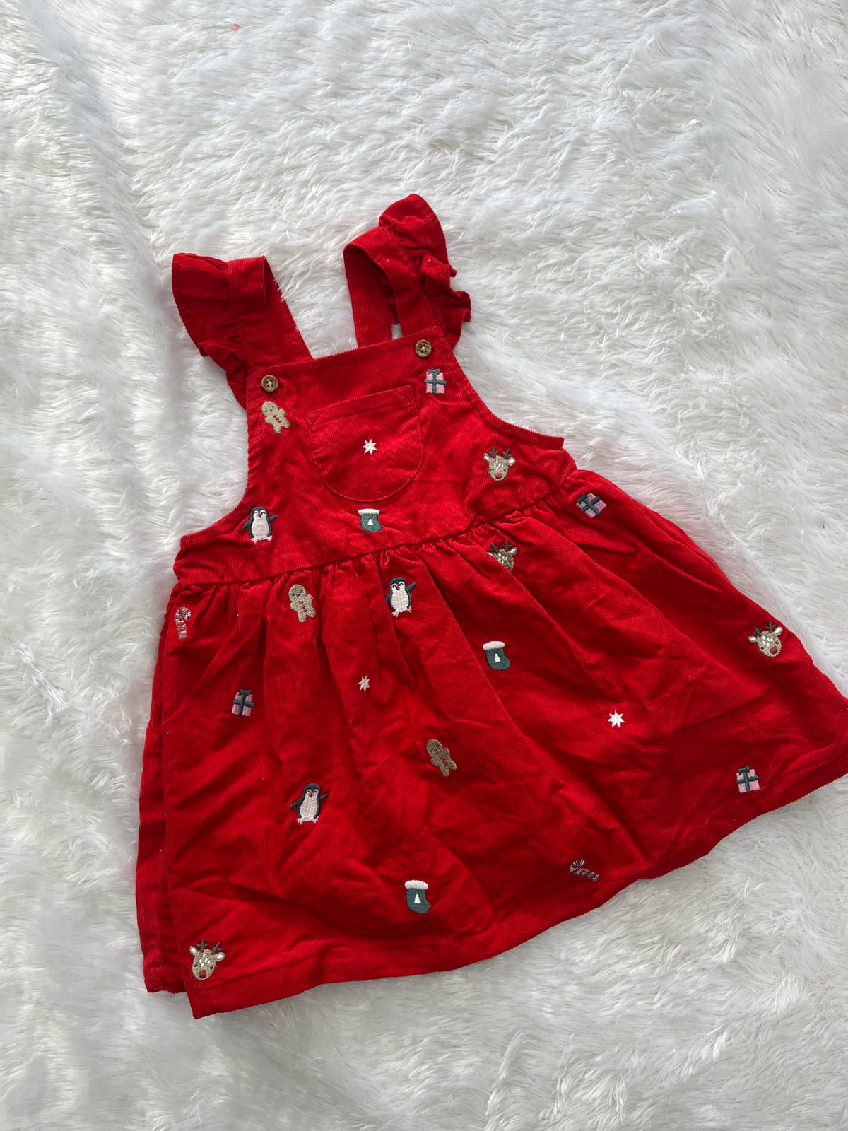 Red corduroy frock