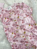 Pink rosette romper