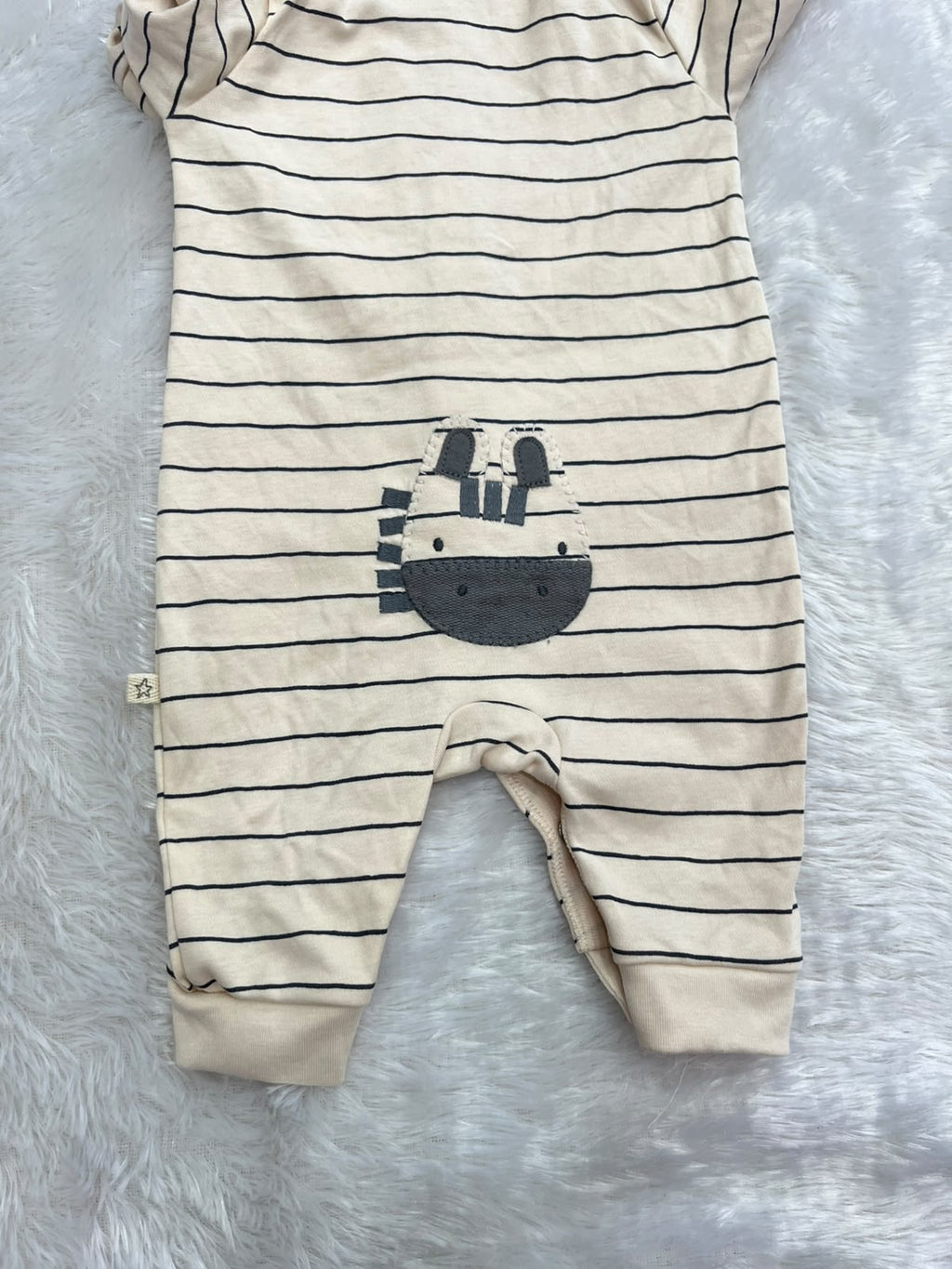 Striped Non footed Romper