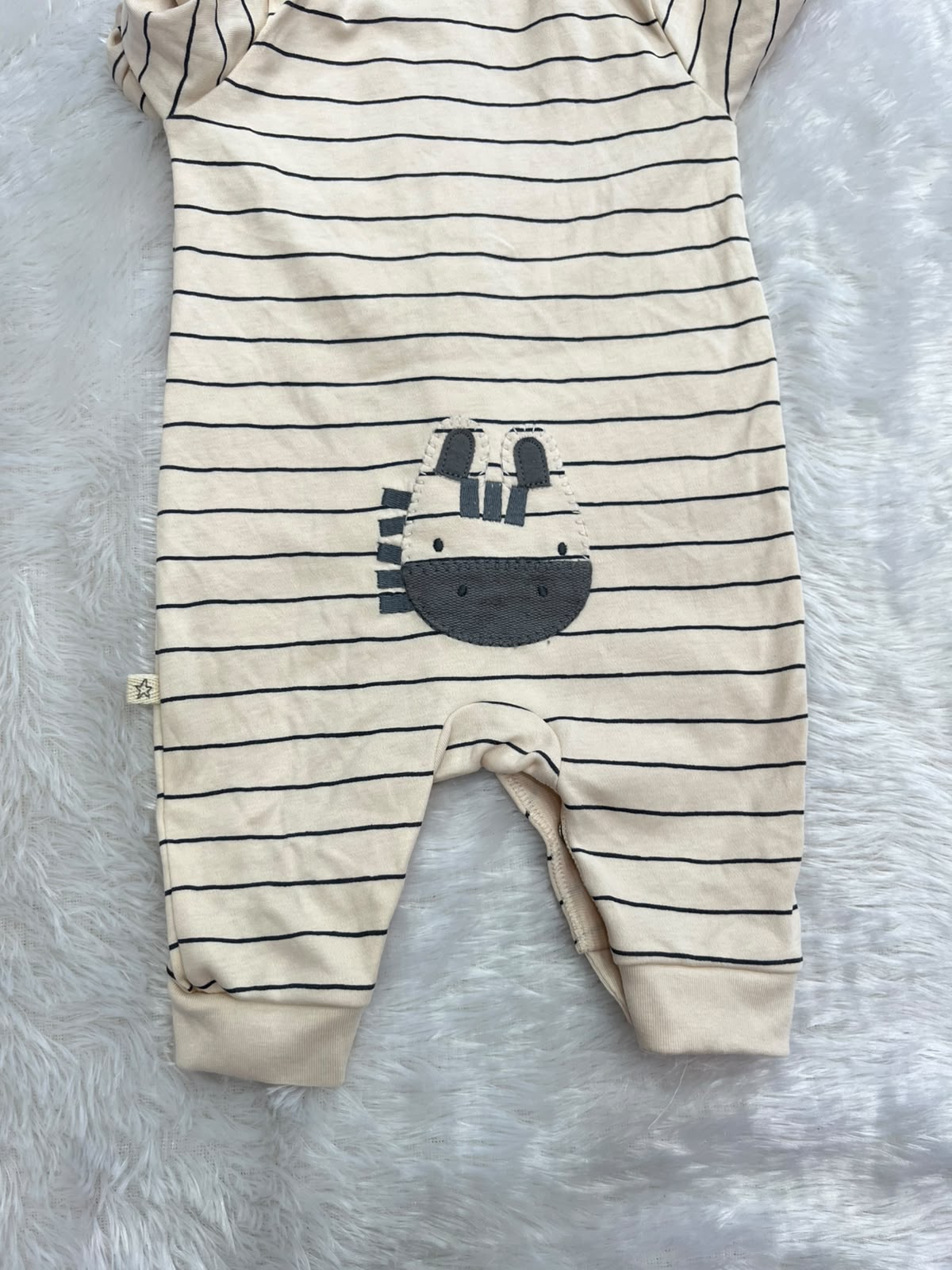 Striped Non footed Romper