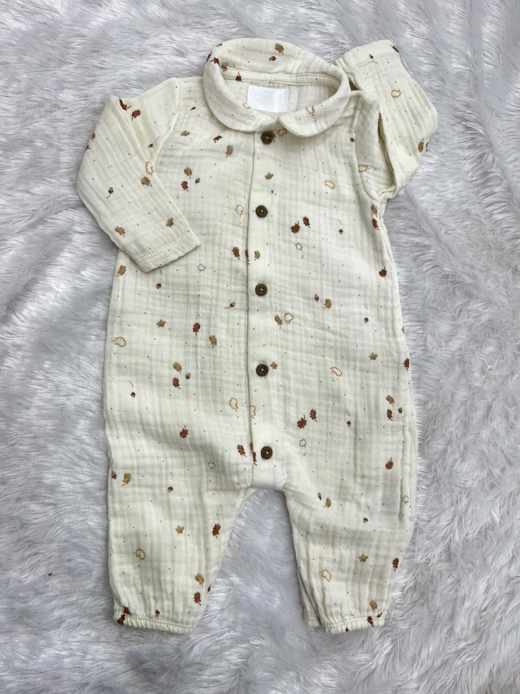 Muslin Dungaree - ivory