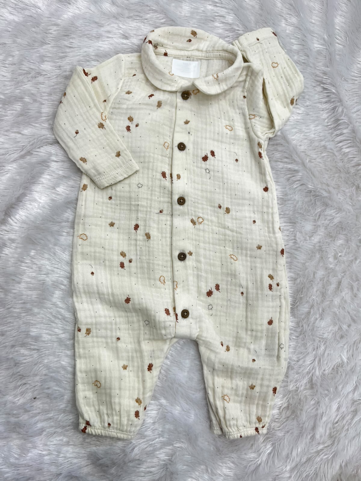 Muslin Dungaree - ivory