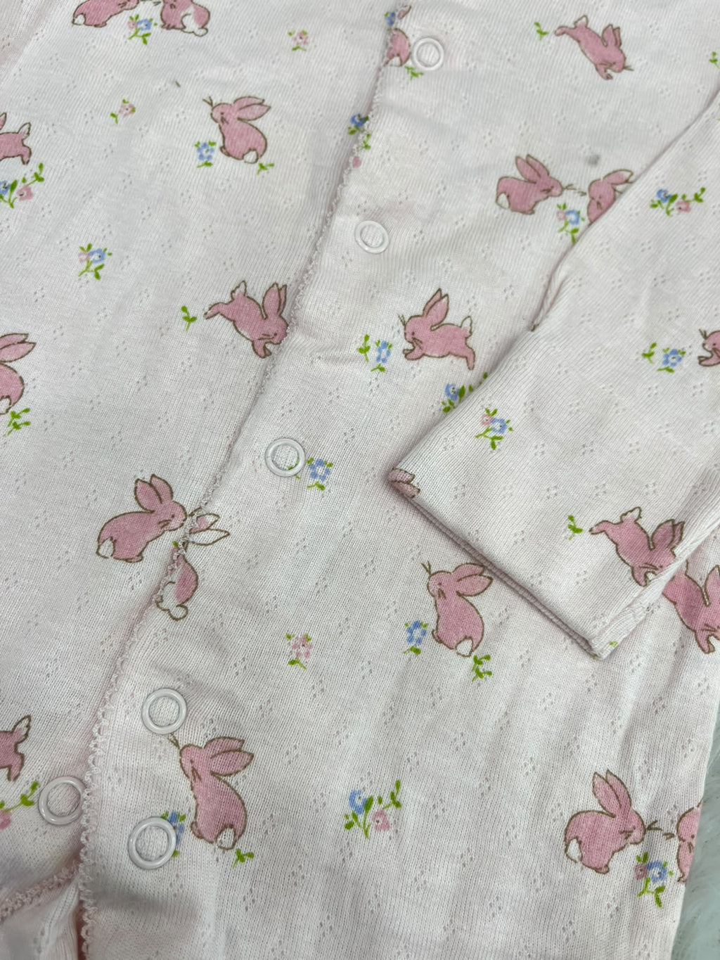 Pink cute rabbit romper