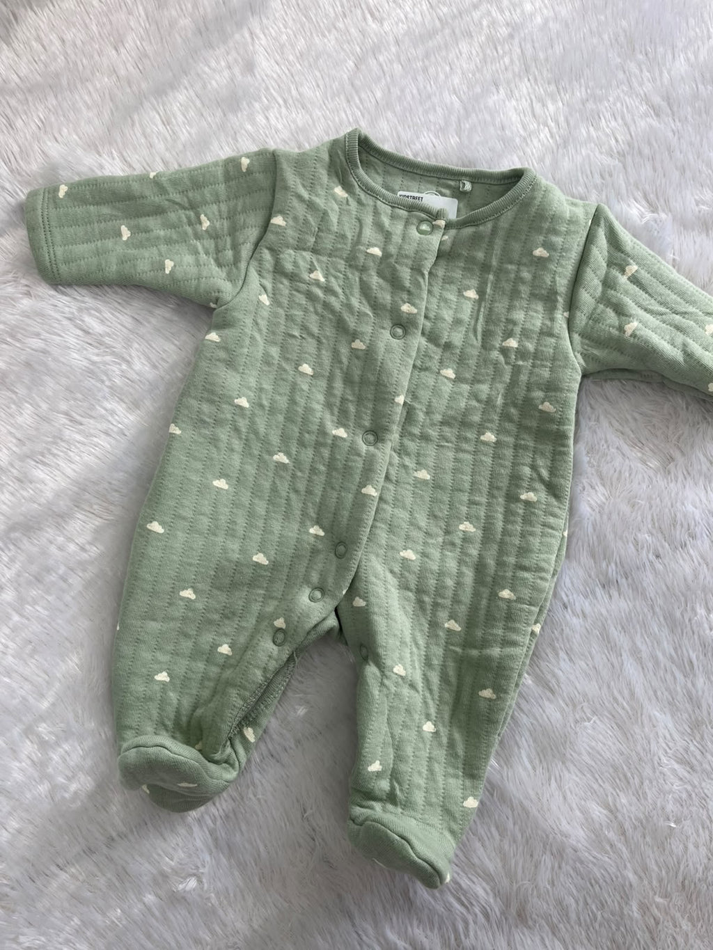 Pastel clouds quilted Romper