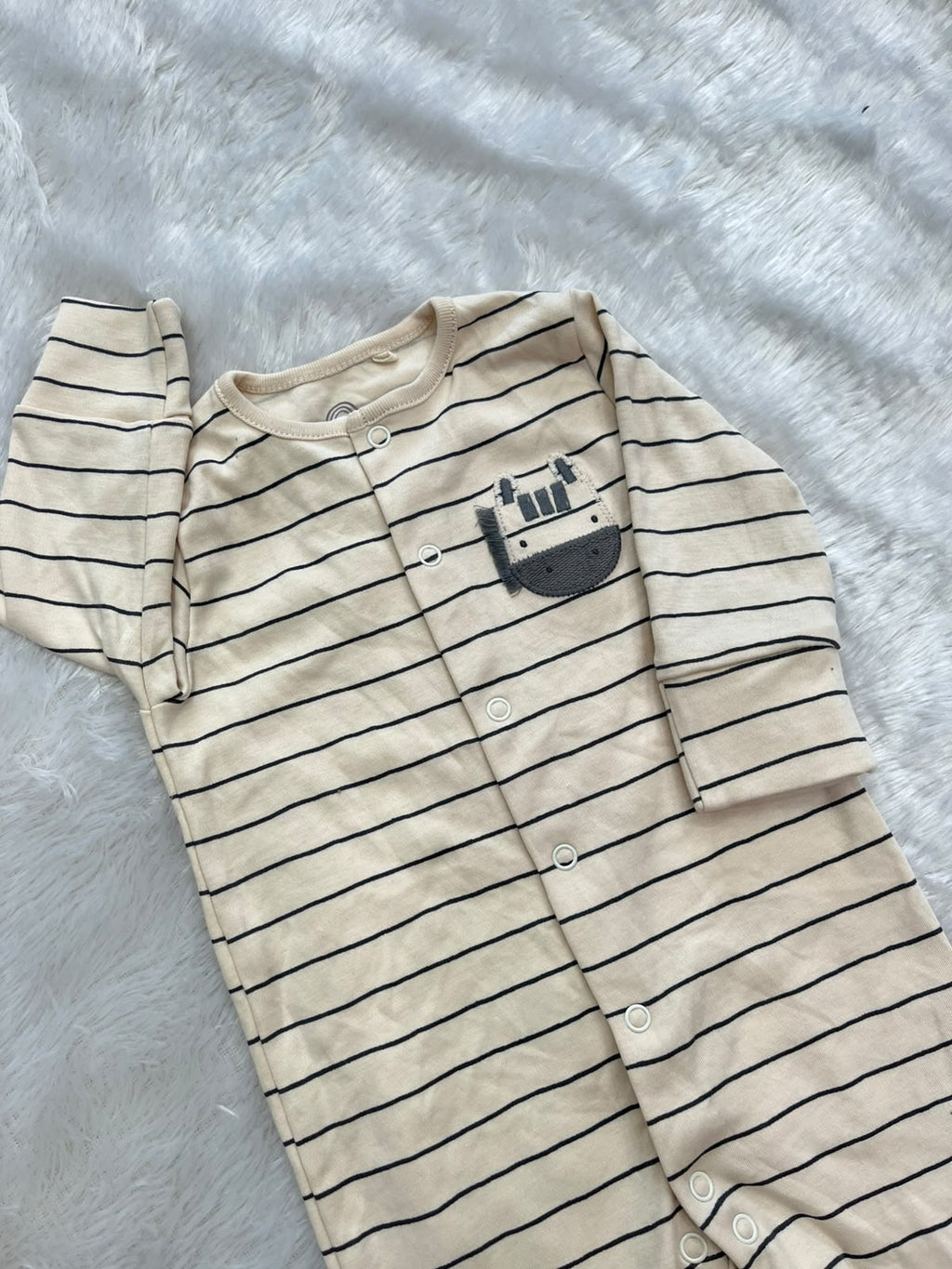 Striped Non footed Romper