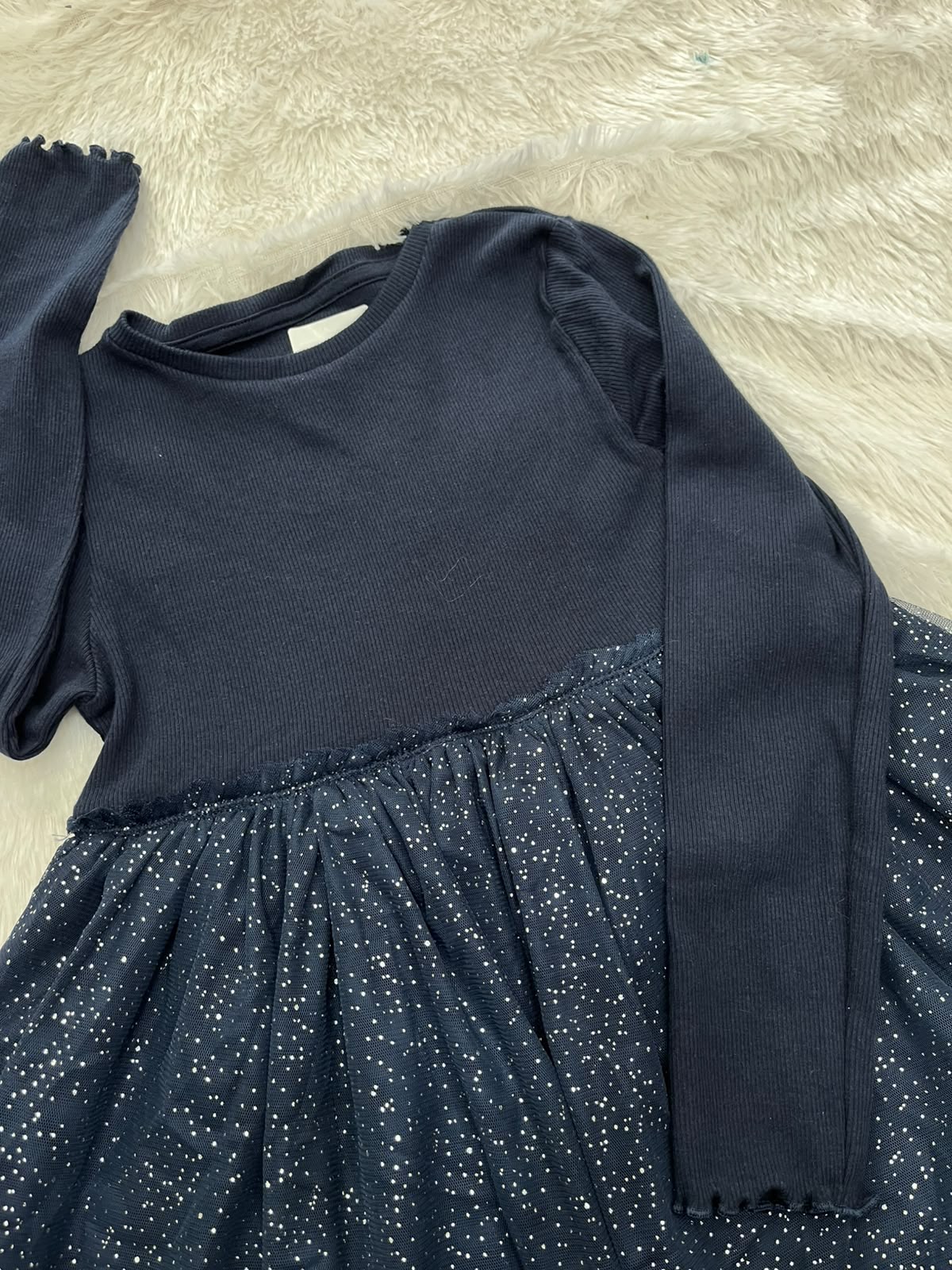Party wear frock-Meroon Navy blue and Lavender