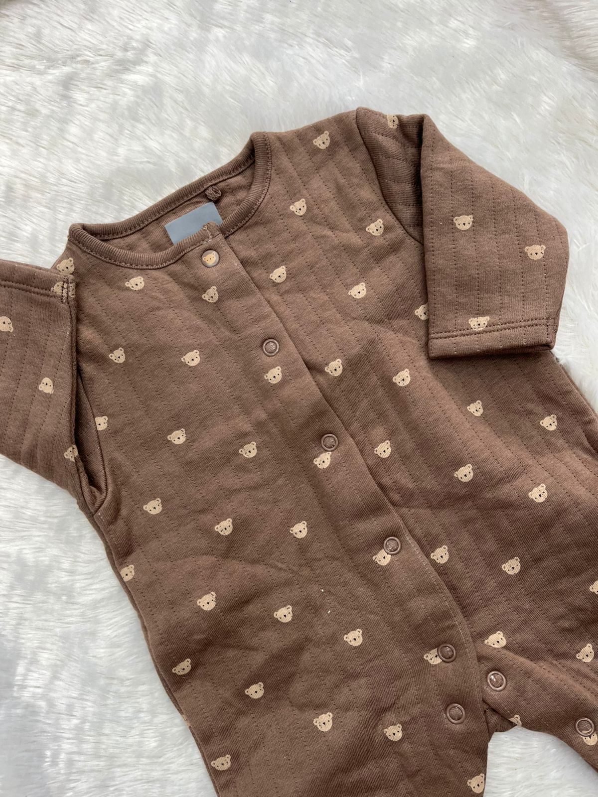 Brown teddy quilted